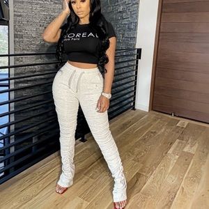 So real stacked sweats